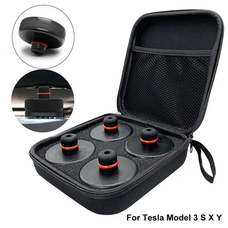 New Jack Pad Adapter Rubber W/ Storage Case Bag Box Tool Lifting Safe Raise Heavy Duty For Tesla Model 3 Model S Model X Y