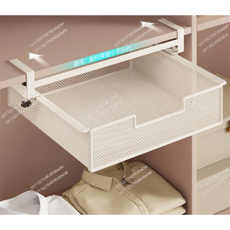 Wardrobe layered baffle drawer underwear rack clothes storage cabinet hanging basket