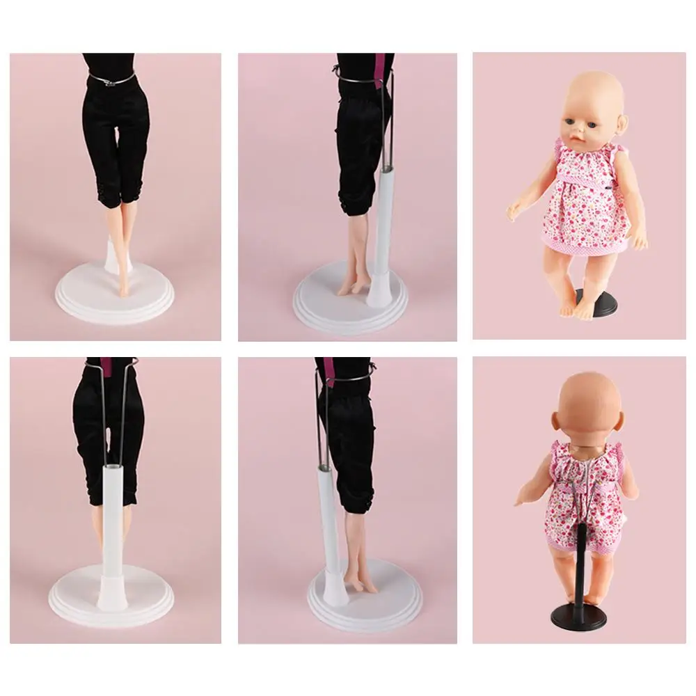 Accessories White Black Metal Doll Bracket  Store Display Adjustable Stand Holder
