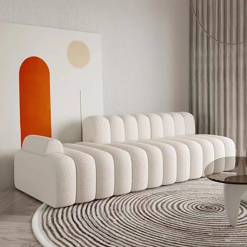 Modern Simple Module Combination Sofa Fleece Living Room Hotel Sales Office Clubhouse Piano