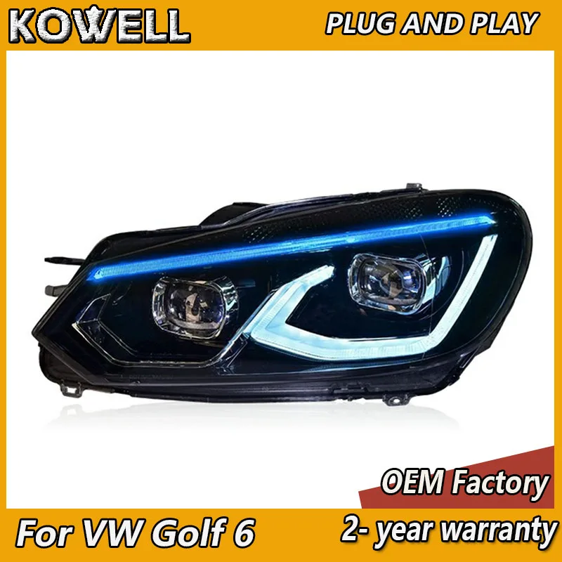 Car Styling for VW Golf 6 Headlight 2009-2013 Golf MK6 Head Light Volkswagen DRL Turn Signal Low High Beam Projector Lens