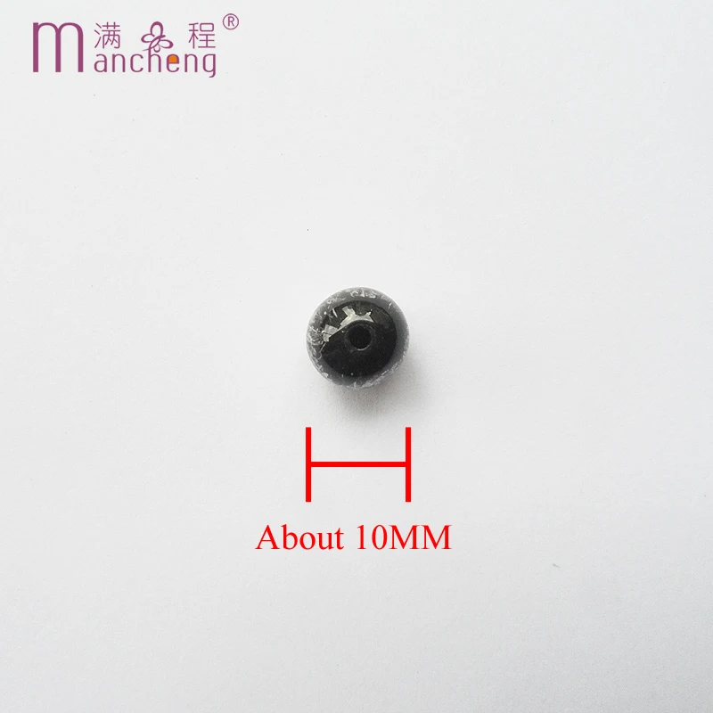 Tiki Official-website 10PCS Lots  по 2 грн Vintage 10MM Black Round Acrylic Plastic Loose Beads Making Accessories