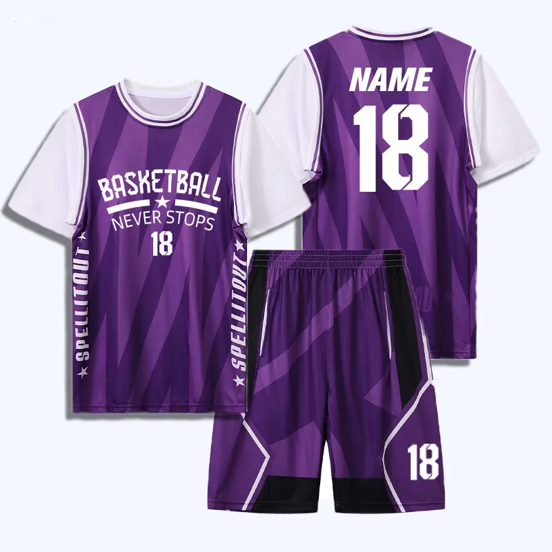 Customizable Men Kids Women basketball training jersey set blank college tracksuit Youth Unisex Basketball Uniforms suit XY-3004