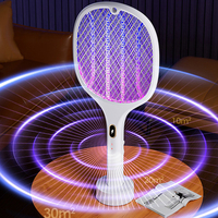 Multi Functional Bug Zapper Racket 3 In 1 Usb Rechargeable Mosquito Killer Safe Electric Mosquito Swatter Pest Control Supplies