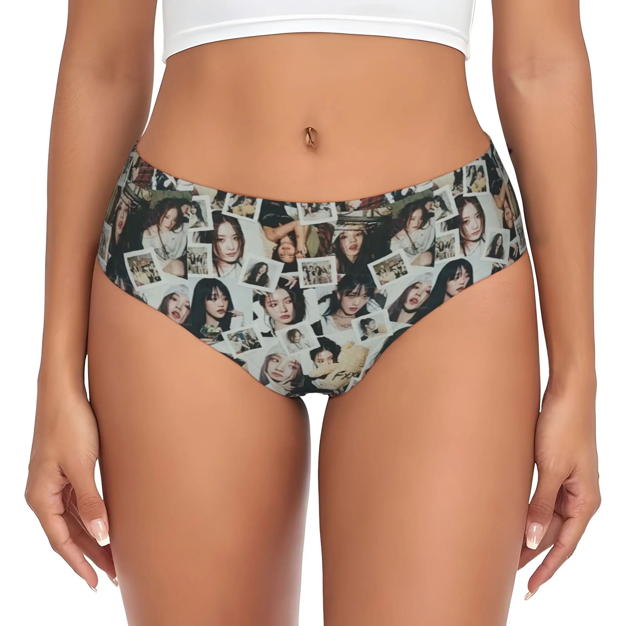 Custom Kpop G-Gidle Briefs Underwear Womens Breathable Stretch  Panties