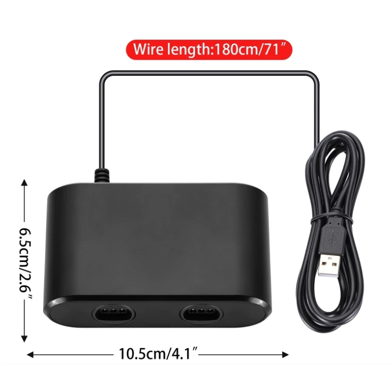 USB Adapter Converter for N64/Nintendo Switch 64/OLED Model PC Windows Controller Adapter 2 Ports Gamepad Gaming Converter