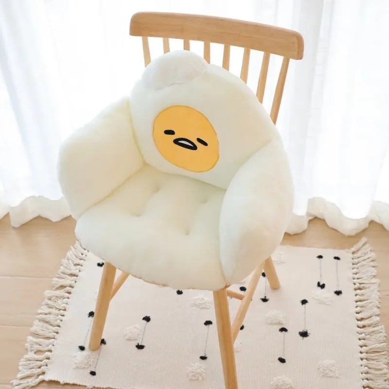 Gudetama Surrounding Seat Cushion Plush Cushion Back Pillows Plush Chair Cushion Seat Cushion Sofa Mat  Indoor Floor Decor Gift