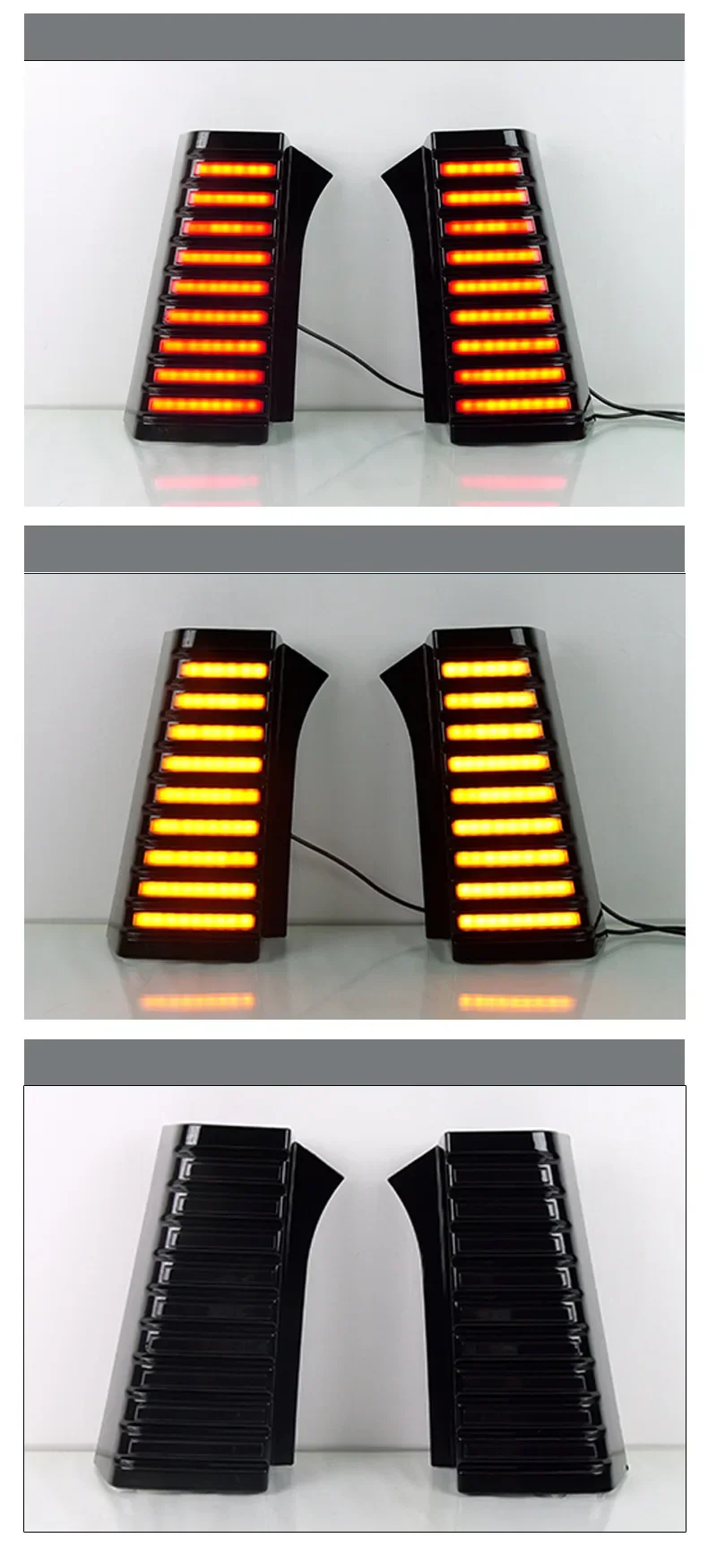 Car Rear Pillar Lamp DRL Yellow Turn Signal Warning Light Brake Lamp Column Light Daylights For Jetour Traveller T2 2023-2025 detail image 5