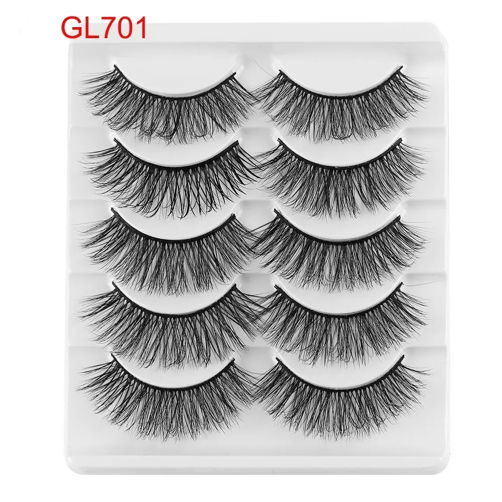 Outils de maquillage pour les yeux sans cruauté animale, bandes complètes réutilisables pour maquillage beauté, faux cils naturels longs 3D en poils de vison synthétiques, effet vaporeux et moelleux