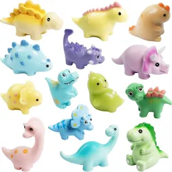 Mini Resin Animals Tiny Dinosaur Figures Miniature for Kids Adults Micro Decorations for Party Fairy Gardens Dollhouse