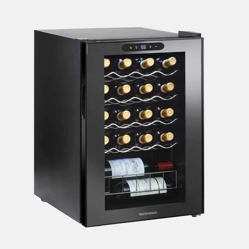 Premium 20-Bottle Wine Cooler Compressor Wine Fridge for Home And Kitchen Storage Compact Under-Counter Beverage Chiller