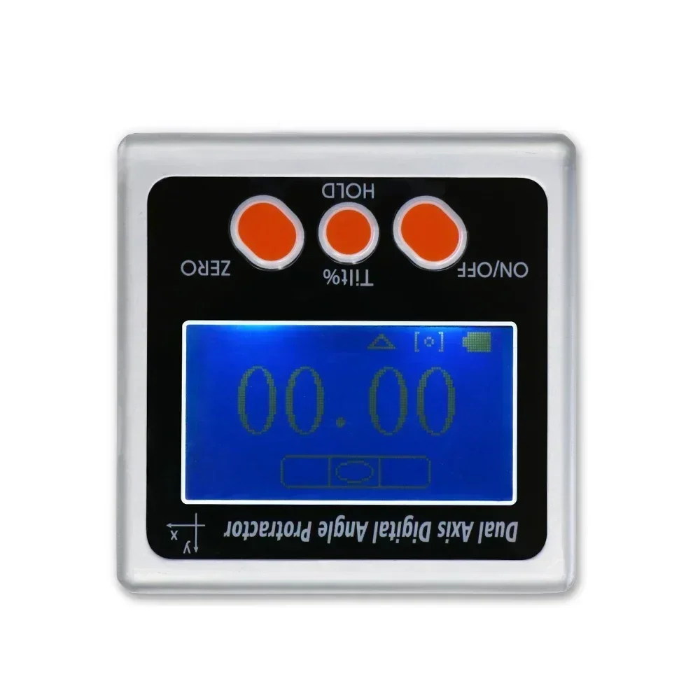 SHAHE Dual Axis Digital Inclinometer Electronic Protractor Digital Angle Gauge Metal Bevel Box
