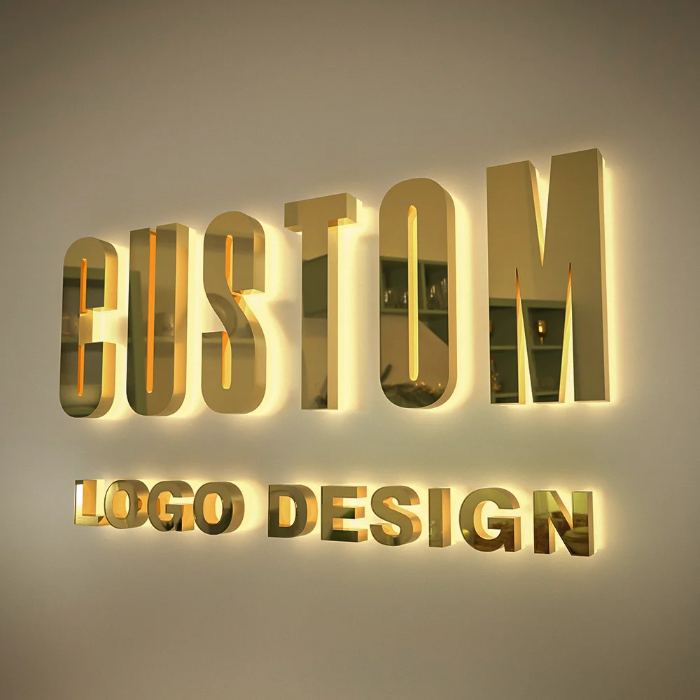 Luminous 3D Backlit Sign Channel Letter Light Signs Logo Outdoor Signages Office Led Illuminated Business Signs Neon Signboard