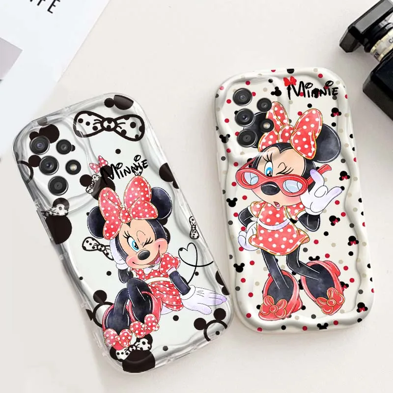 

Love Minnie Mouse Phone Case For Samsung A73 A72 A71 A56 A55 A54 A53 A52 A51 A32 A36 A26 A25 A13 A14 5G Wave Oil
