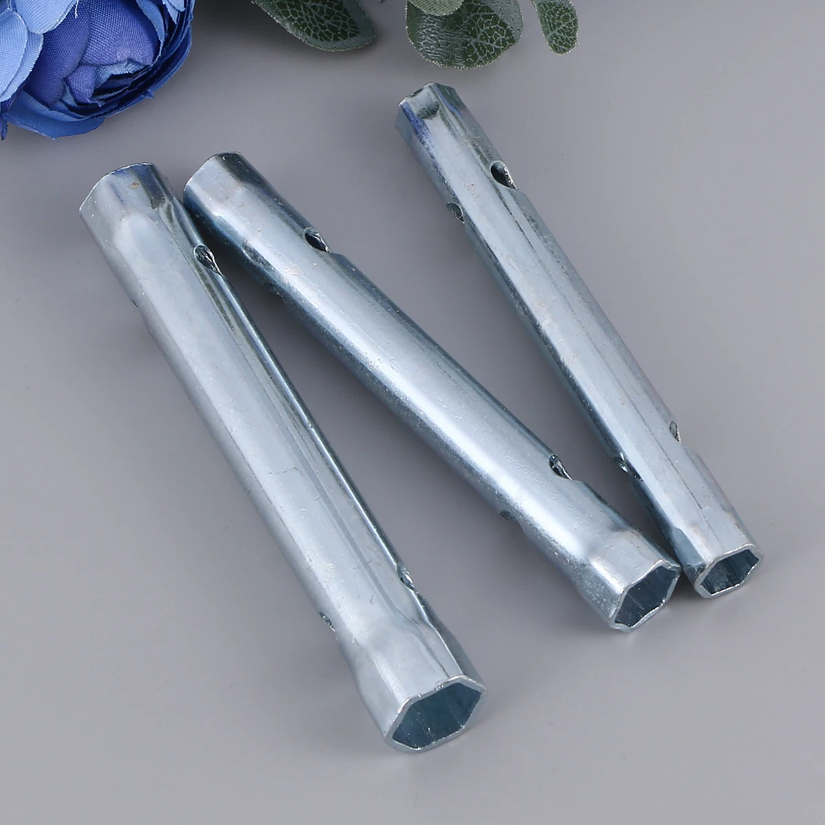 

3Pcs Water Tap Wrench Premium Carbon Steel Double Ended Spanner for Sink Bathtub Faucet Installation Tool Silver