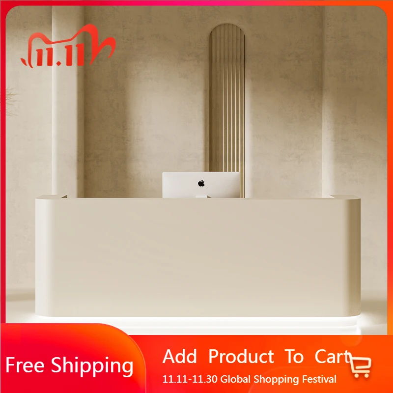 

Executive Aesthetic Reception Desks Welcome Display White Reception Desks Design Salon Comptoire Accueil Commercial Furniture