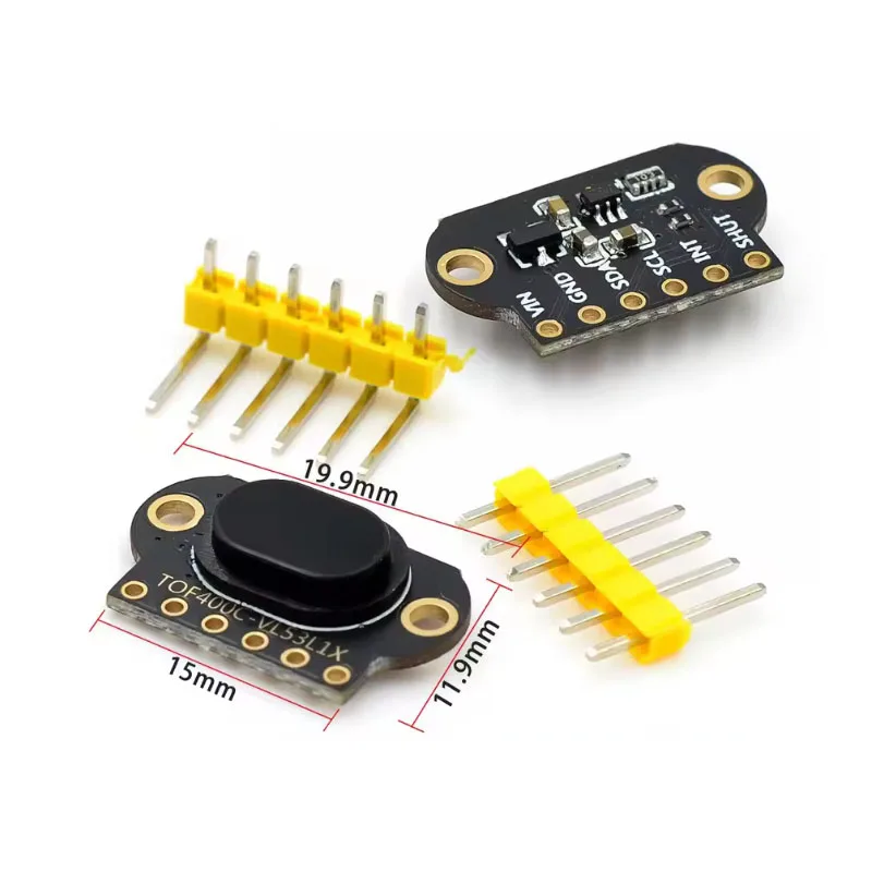 TOF050C 200C 400C modul Sensor jarak Laser TOF Time-of-flight Distance IIC Output UNTUK Arduino VL6180 VL53L0X VL53L1X