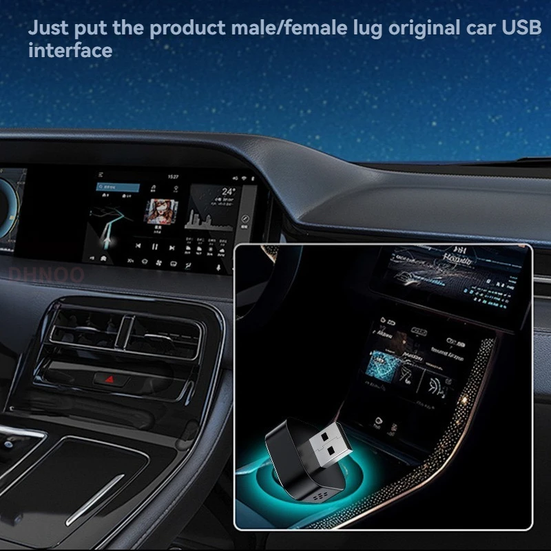 Android Auto Wireless Adaptor 2025 New Wireless CarPlay for iPhone Airplay WiFi Bluetooth Smart AI System 3in1 Car Play Adaptor