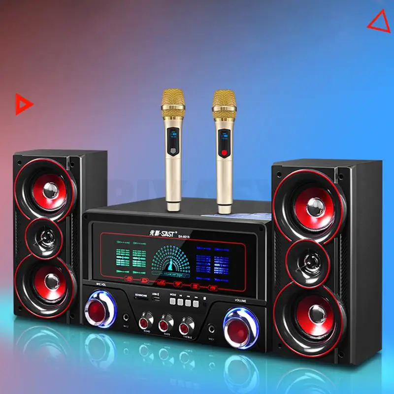 4 Inch Bluetooth Sound Box Active Subwoofer Karaoke 2.1 Home Computer Speaker Remote Control Home Theater Sound System Audio Set