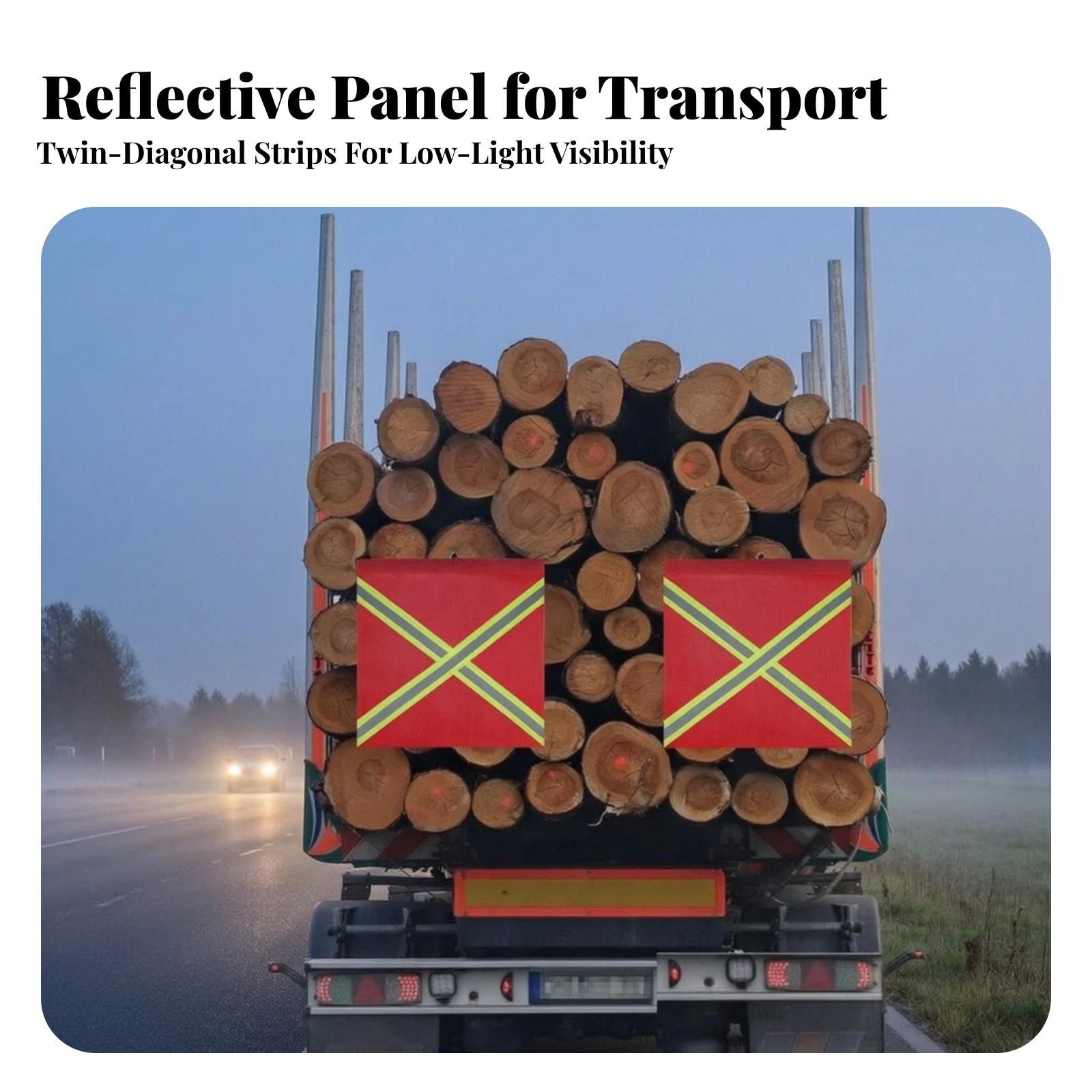 6 Pieces Reflective Safety Flag Wear-Resistant Safety Flag with Wire Loop Lightweight Windproof for Truck Drivers