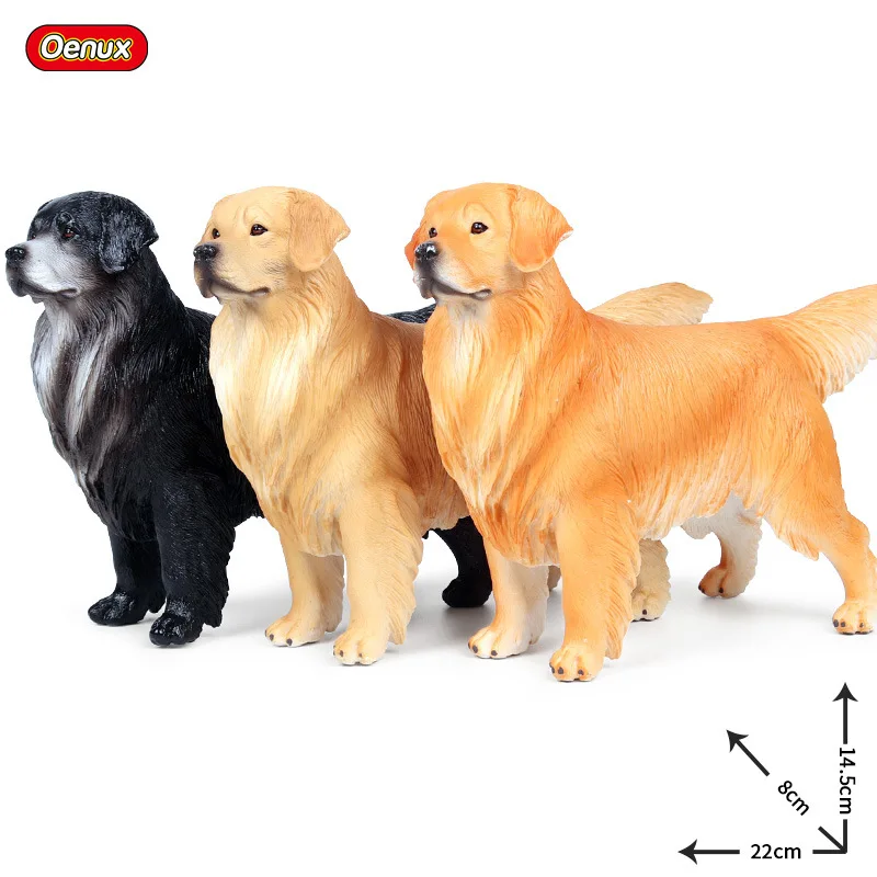 22*8*14.5CM solid simulation animal dog model big golden retriever pet dog child boy gift toy decoration