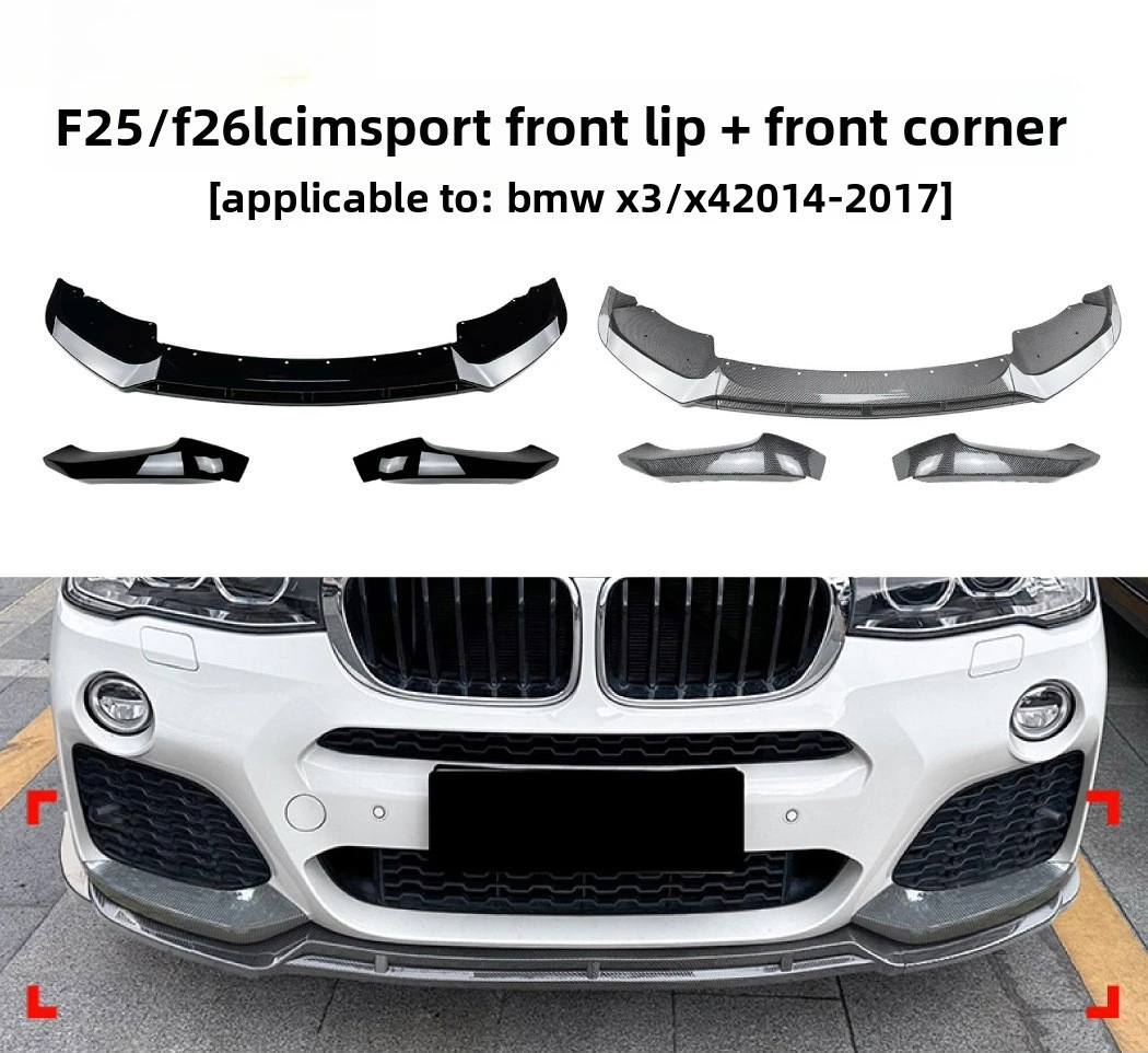 

For BMW bmw x3 f25 x4 f26 lci 2014-2017 front lip front shovel corner modification accessories