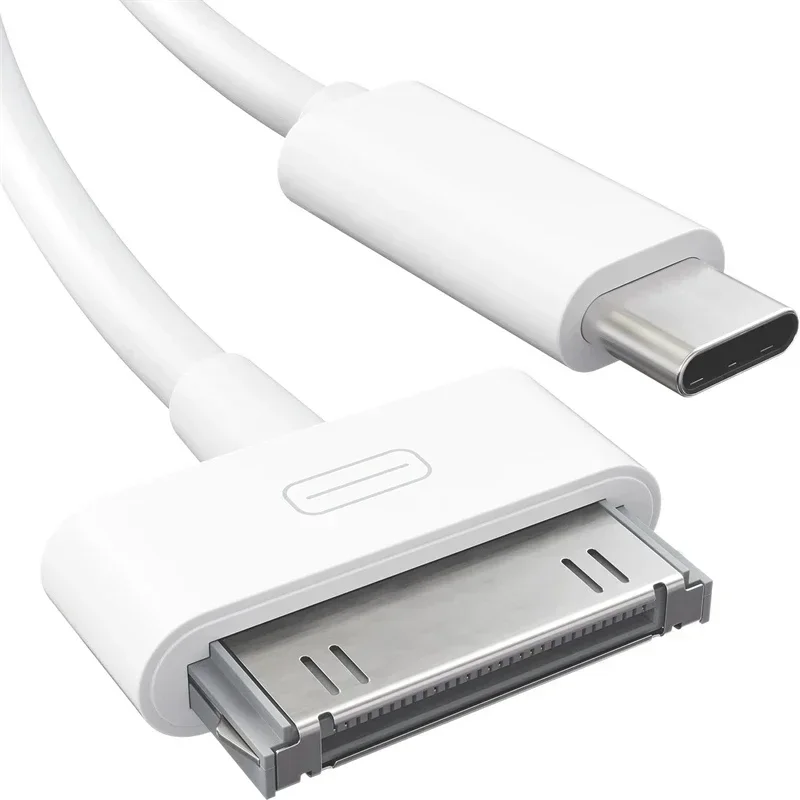 Adaptador de 30 pines a USB C, cable de carga y datos para iPhone 4, 4S, 3GS, iPad 3, 2, 1, iPod, cable de carga USB-C tipo C a 30 pines, accesorios, 1 m