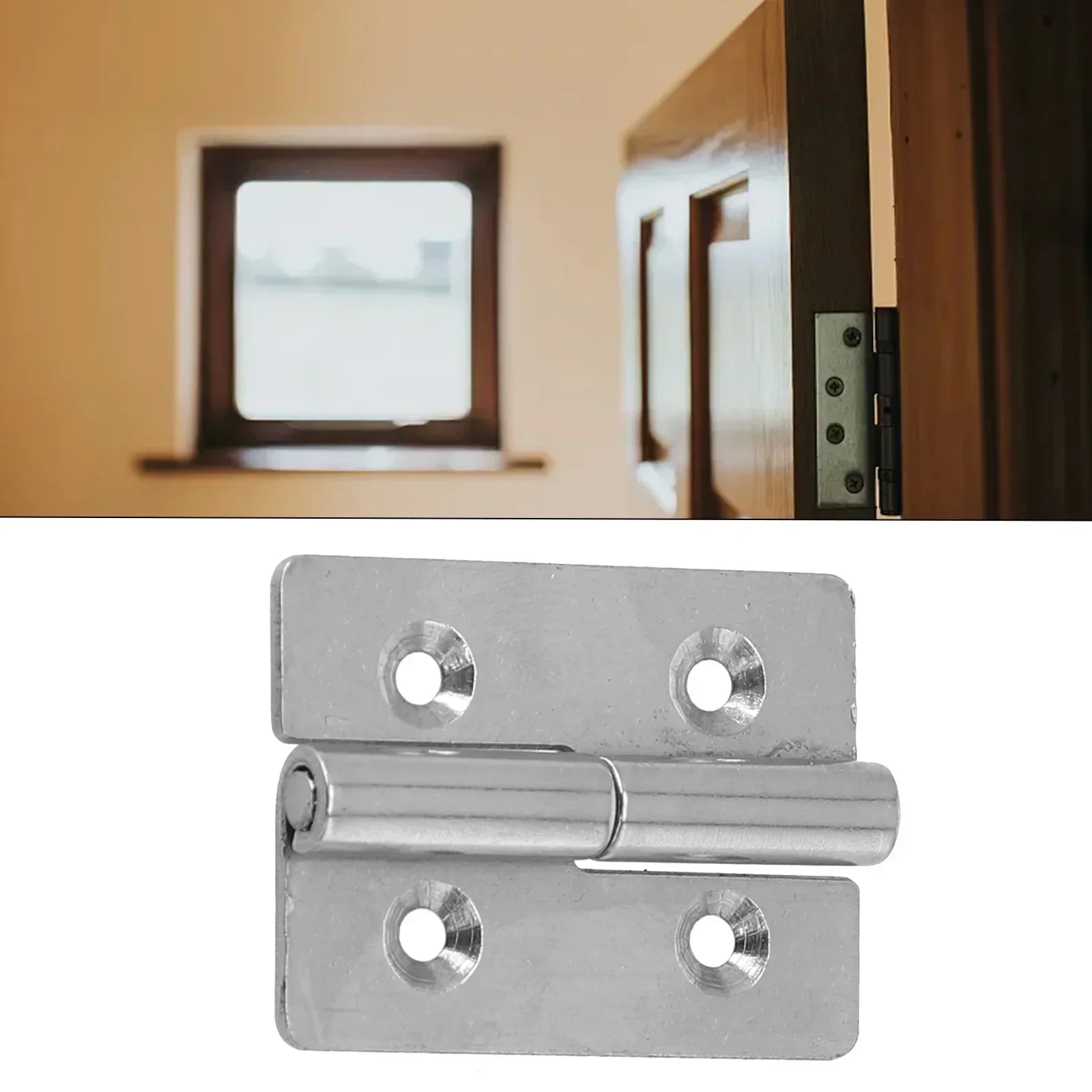 1pc 1Detachable 1Hinge 1Slip Joint Flag Lift Off Detachable Stainless Steel Door Hinge For Cabinets Wardrobes Doors