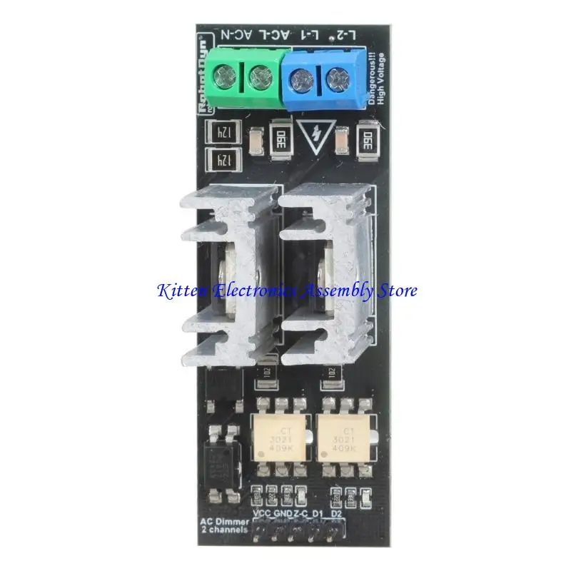 96GD AC Lighting Control Light Dimmer Module 2Independent Channel Dimmer for PWM Control Projects AC50/60hz 220V/110V