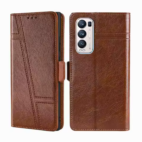 Leather Wallet Flip Case For OPPO F23 F5 F3 Lite F7 Youth F9 F11 F17 F19 F21 Pro Plus F19S 4G 5G Fashion Phone Book Cover