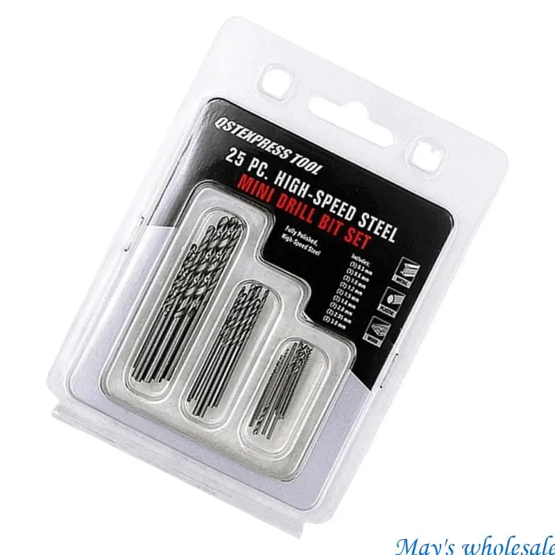 20/25Pcs Mini Drill Bits for Precisions Detail Work In Various Materials 448A