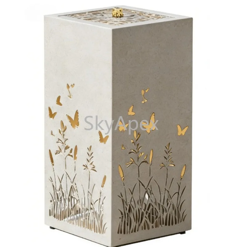 

Outdoor Circulating Water Floor Fountain - Silent Stainless Steel Running Water Landscape for Courtyard Villa Garden Balcony