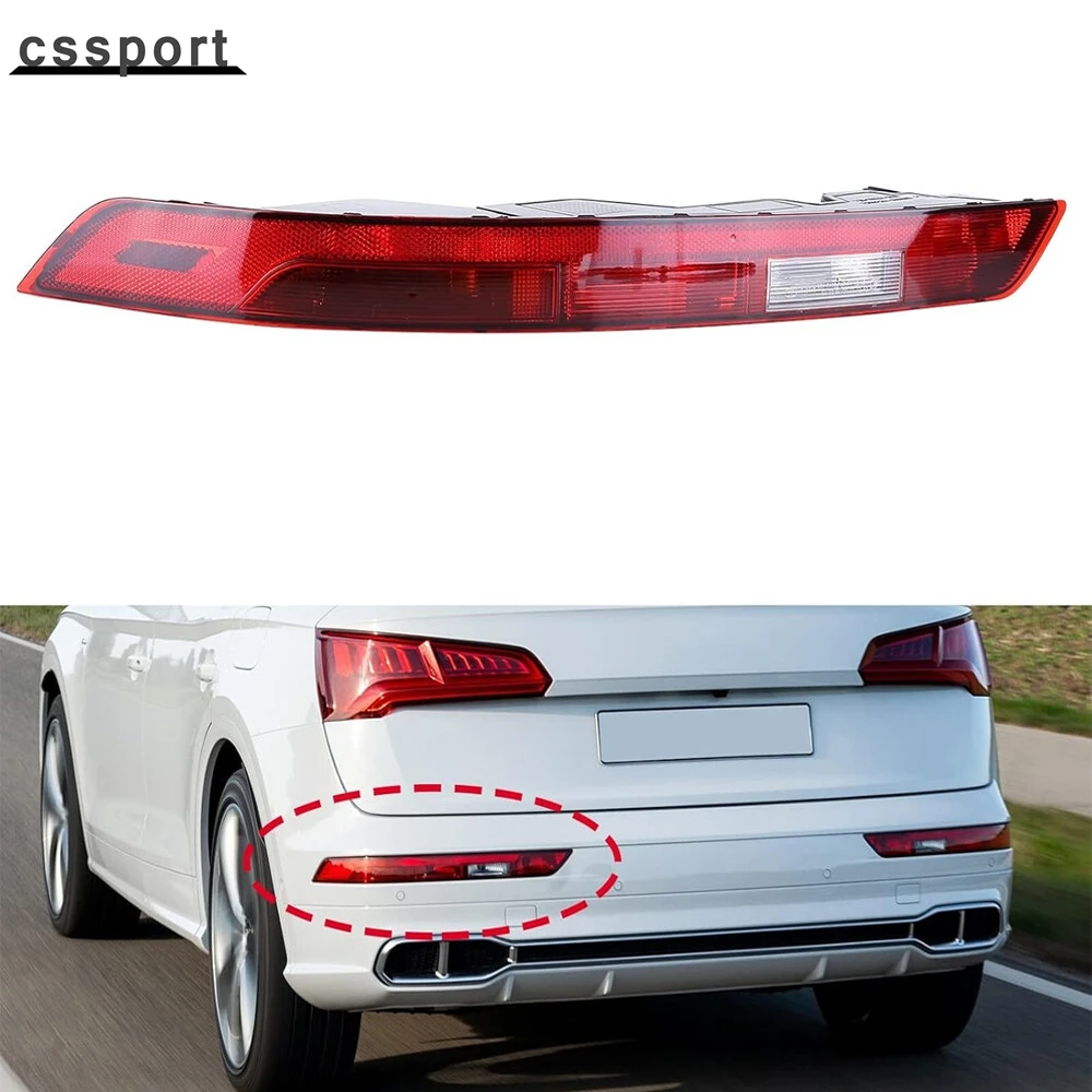 

Lower Tail Fog Brake Lamp Left Driver Rear Bumper Light For 2018-2021 Audi Q5