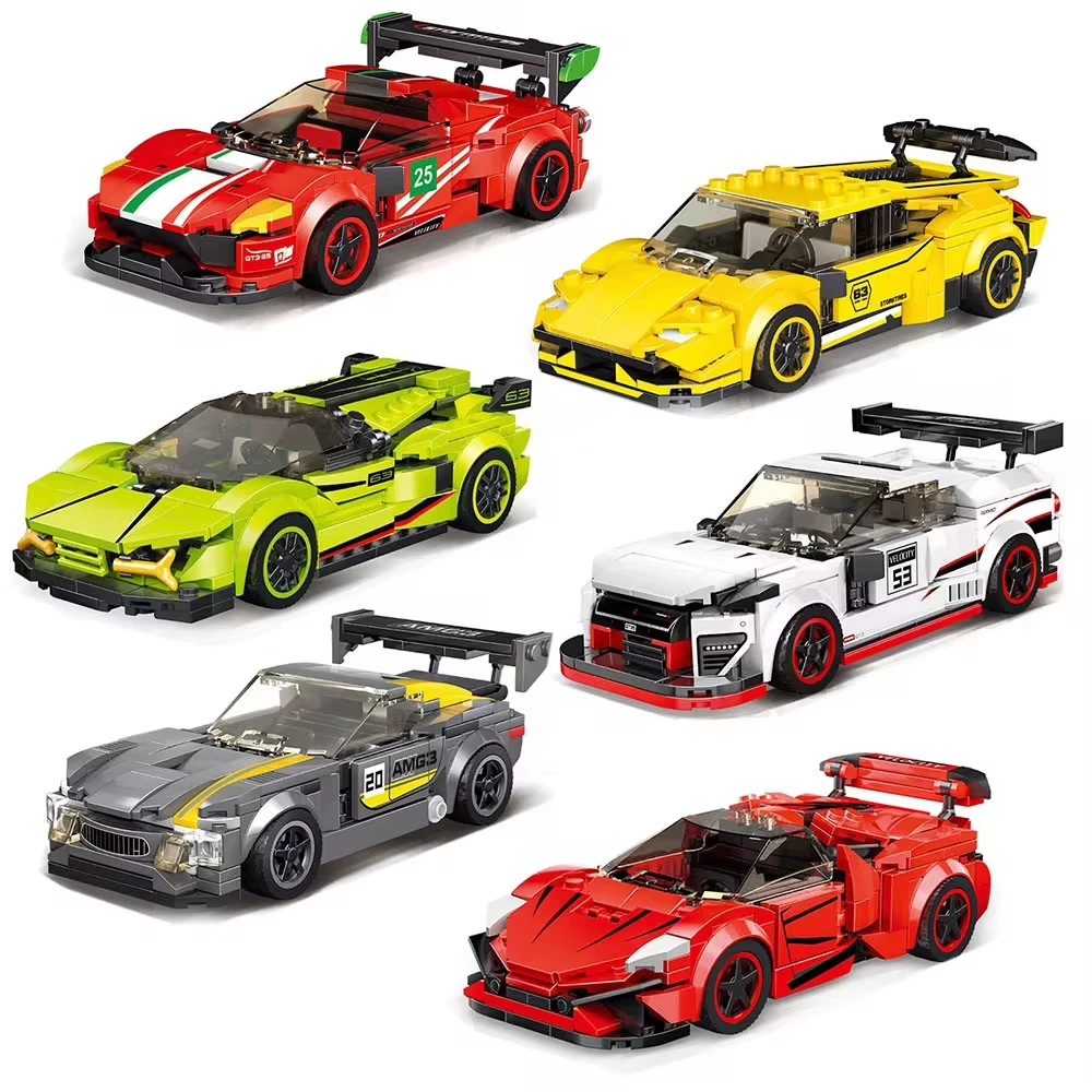 City Speed Champion Technical Car Sports Racing Car Moc Building Blocks Educational Toys For Kids Boys christmas Gifts