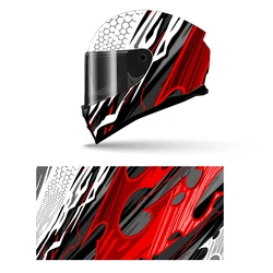 Abstract Racing Stripes Full Helmet Wrap Sticker Motorcycle Helmet Racing Graphic Decal Vinyl Wrap Helmet Decorative Sticker