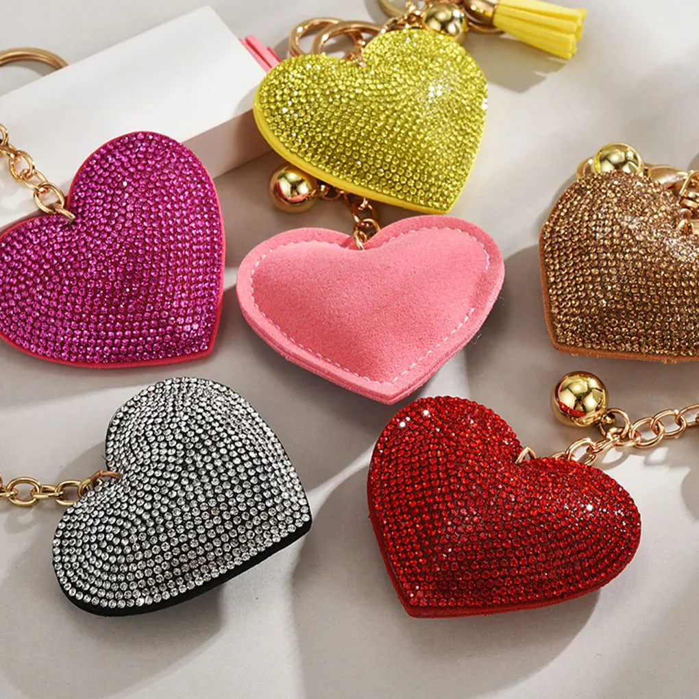 2/3/5 Stylish Heart-shaped Pendant Key Chain Versatile And Modern Gifts Heart-shaped Pendant Keychain