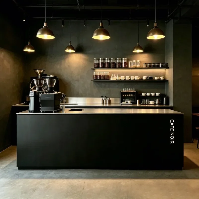 #Custom industrial wind bar dining coffee shop checkout page gym hotel front desk florist stainless steel console