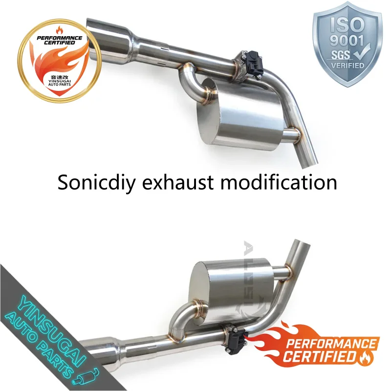 Cuski High Performance Universal Valve Muffler For Ford Mustang Exhaust Pipe Upgrade Modification Racing Exhaust System