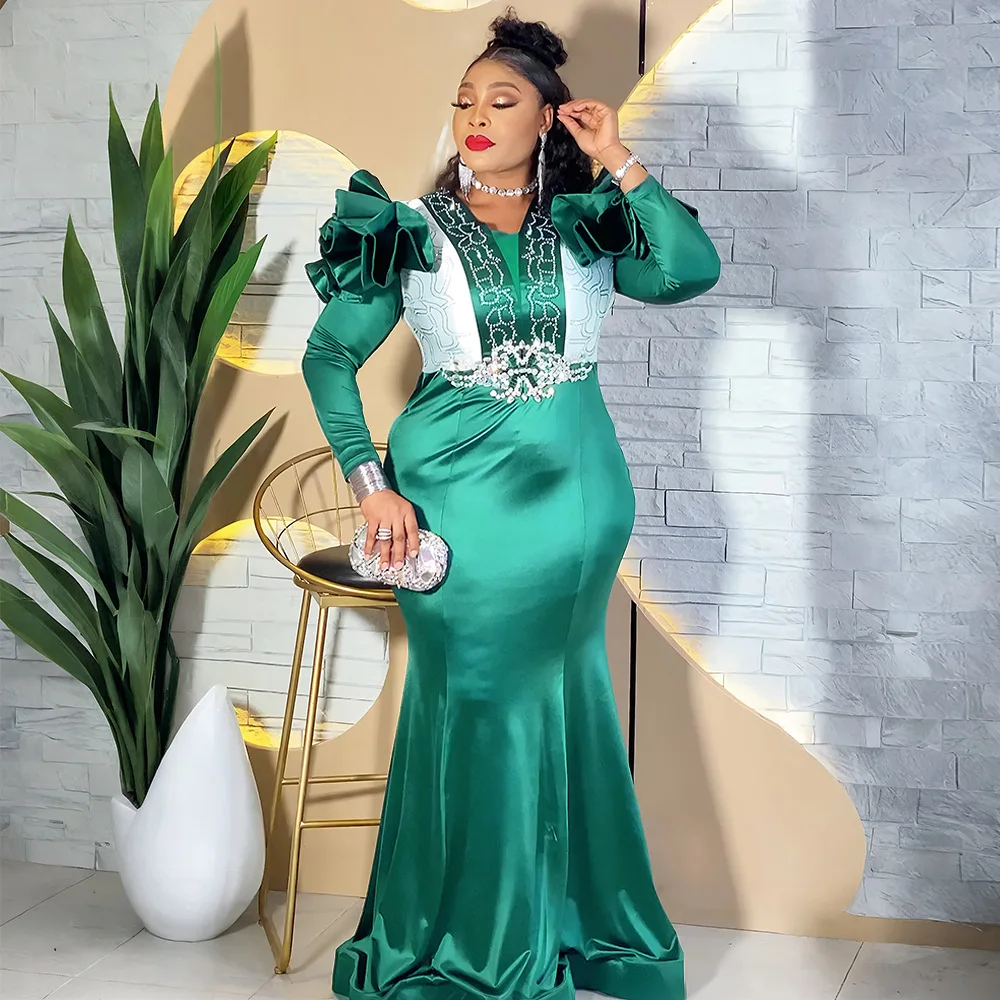 

Новые модные африканские вечерние платья больших размеров для женщин 2026: Дасики, Анкара, бархатные свадебные платья, элегантные наряды, мусульманские платья макси