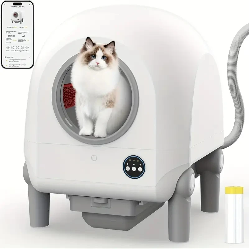 

68L Large Self-Cleaning Cat Litter Box Low Noise App Wifi Control Intelligent Electric Automatic Cat Toilet Litter Box