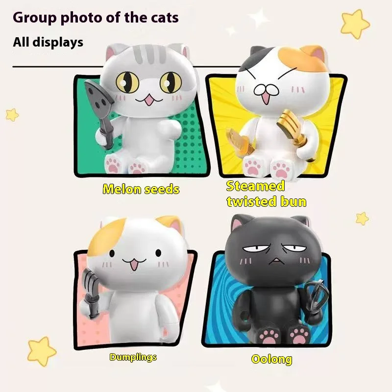 Casa de bloques de construcción para niños, juguete de cocina, modelo de ensamblaje, bricolaje, un grupo de gatos, adornos creativos, juguete para regalo de cumpleaños