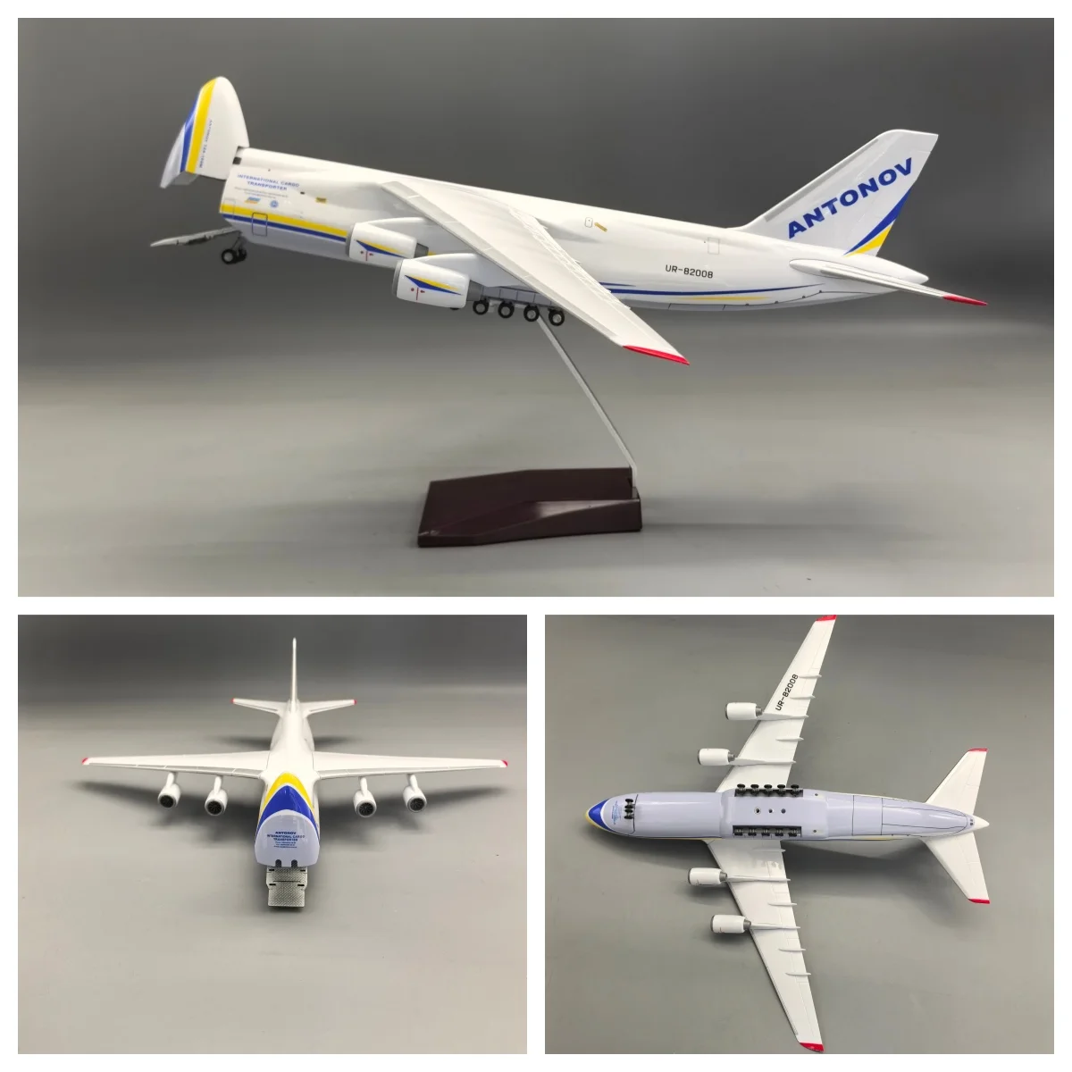 

42CM Antonov An-124 Transport Airplane Model 1/165 Scale Aircraft Static Die-cast resin Model For Fans Collection gift