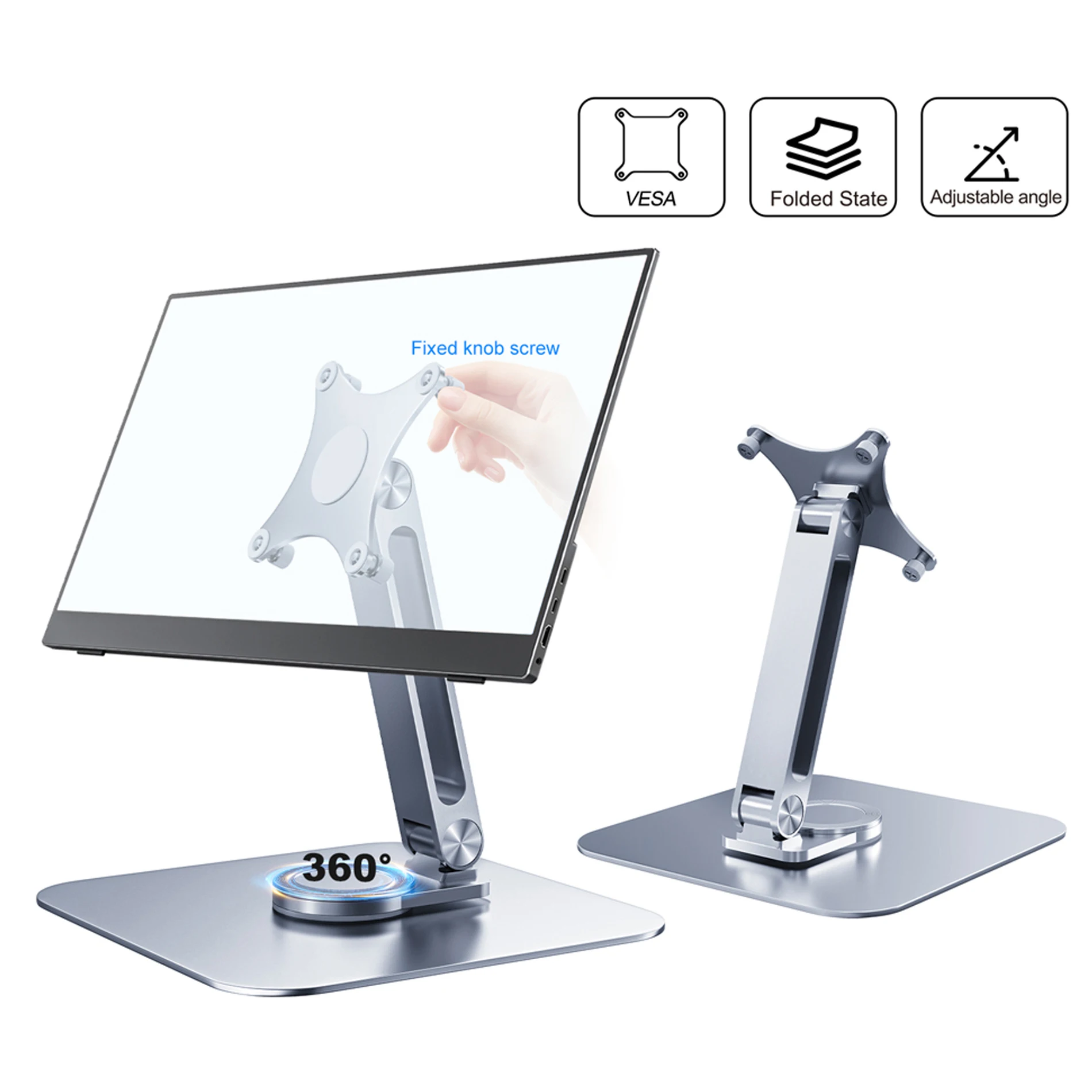 Supporto per laptop HOWENS regolabile in lega di alluminio, supporto pieghevole portatile per notebook e tablet fino a 18,5 pollici, con funzione di raffreddamento.