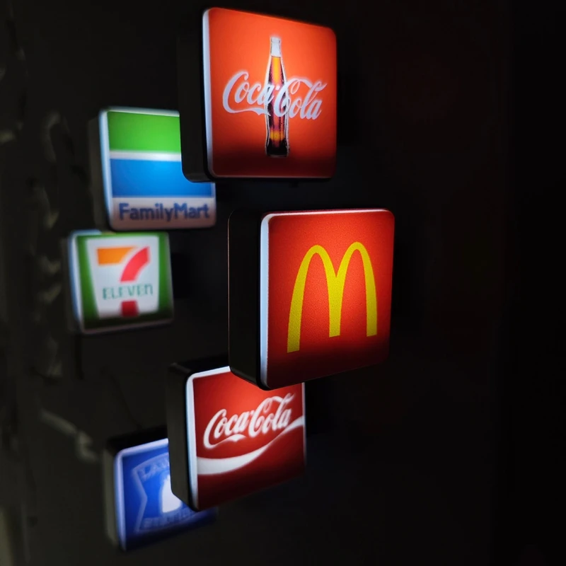 Kühlschrankmagnete, kreative Mini-Lichtplatte für Bier und Getränke, Kühlschrankmagnete, künstliches Design, Bar-Dekoration, Mini-Tablett, Lichtplatte, Heimdekoration