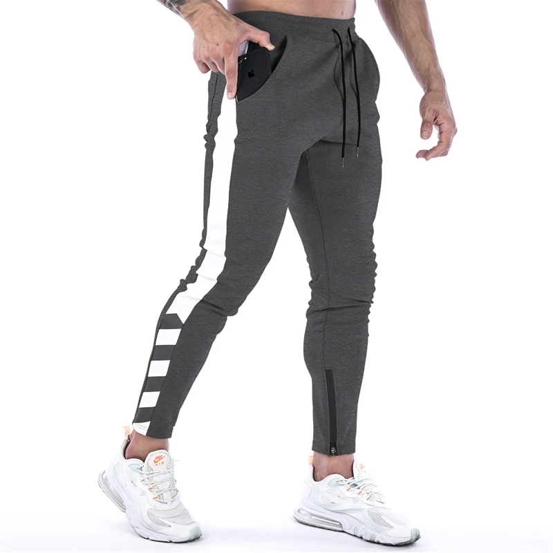 Plus size Training Jogging Pants Men Soild Drawstring Sweatpants elastic Trackpants Fitness Joggers Sport BottomsTrousers