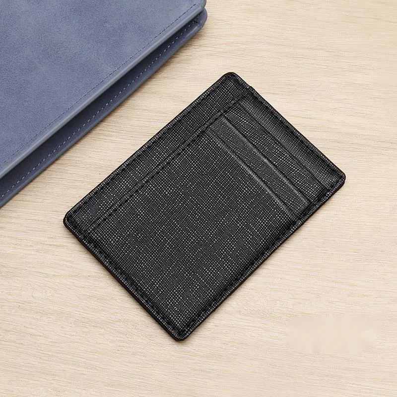 Fashion Men Cowhide Leather Credit Card Holder Business Mini Wallets Coin Purse Multi Card Cover Ultra-thin Small Card Case