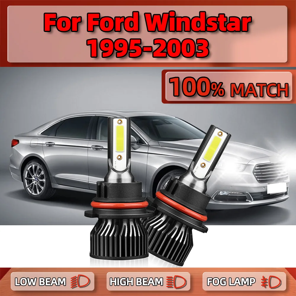 2Pcs LED Car Headlight 9007 Car Light Bulb 20000LM 120W Auto Lamps 12V For Ford Windstar 1995-1997 1998 1999 2000 2001 2002 2003