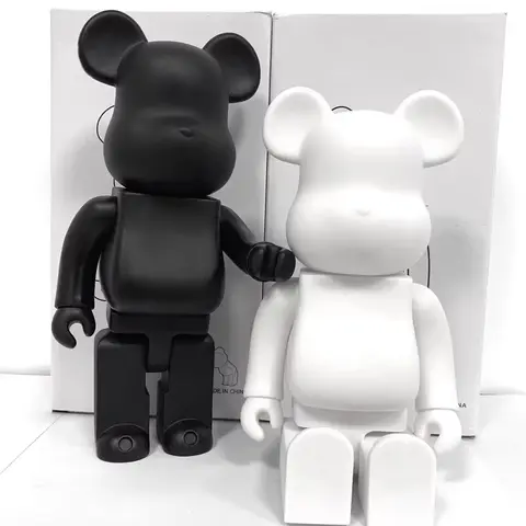 28cm DIY 곰 동상 페인트 블록 곰 장식 데스크탑 장식품 거실 곰 바닥 조각 홈 인테리어 생일 선물