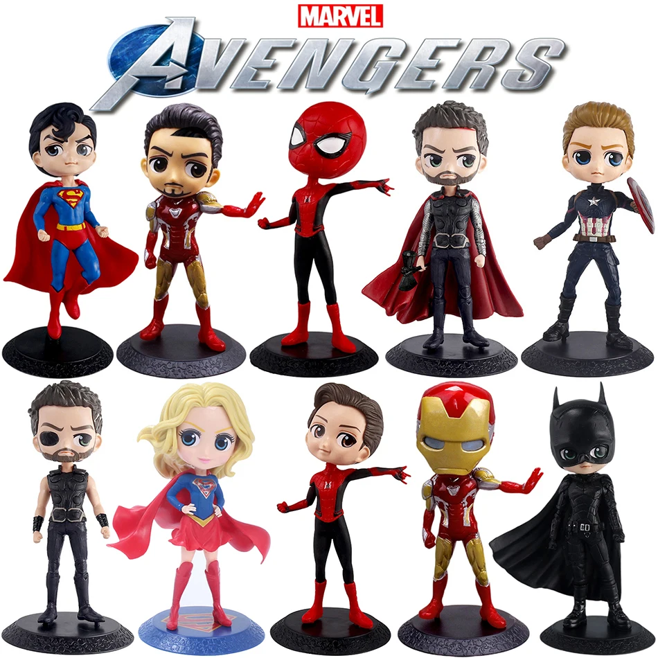 11 Pieces Of Disney's Avengers Characters Spider-Man Iron Man Captain America Thor Wonder Woman. Action Figure Decorative Toys