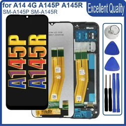 Testowany wyświetlacz LCD do Samsung Galaxy A14 4G A145P Wyświetlacz LCD Ekran dotykowy Digitizer Zespół do Samsung A145 A145P A145R Wyświetlacz LCD